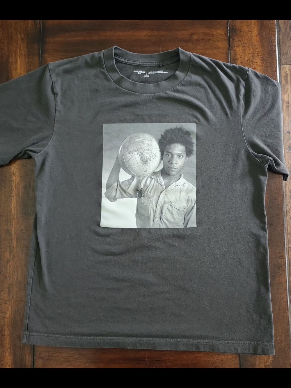 Jean-Michel Basquiat Grey Crewneck Graphic T-Shirt